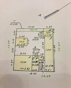 Дом 56м², 1-этажный, участок 4 сот.