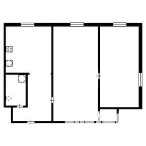 2-к квартира, на длительный срок, 42м2, 2/5 этаж