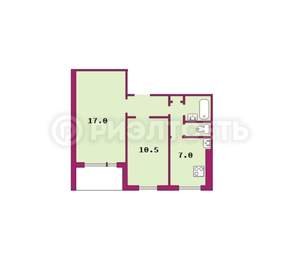 2-к квартира, на длительный срок, 44м2, 4/9 этаж