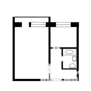 1-к квартира, на длительный срок, 29м2, 5/9 этаж
