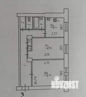 2-к квартира, на длительный срок, 60м2, 4/5 этаж