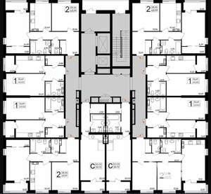 1-к квартира, строящийся дом, 40м2, 4/16 этаж