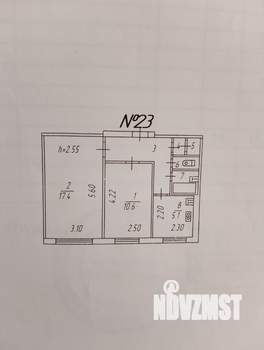 2-к квартира, вторичка, 43м2, 3/5 этаж