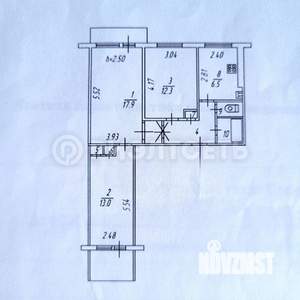 3-к квартира, вторичка, 60м2, 9/9 этаж