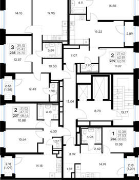 1-к квартира, вторичка, 39м2, 12/16 этаж