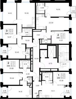 2-к квартира, вторичка, 48м2, 11/16 этаж