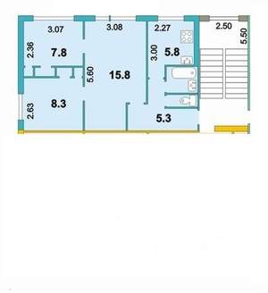 3-к квартира, вторичка, 47м2, 5/5 этаж