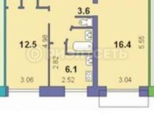 2-к квартира, вторичка, 46м2, 3/5 этаж