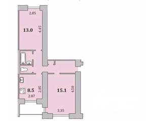 2-к квартира, вторичка, 48м2, 5/5 этаж