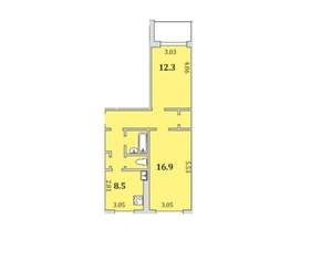 2-к квартира, вторичка, 55м2, 7/9 этаж