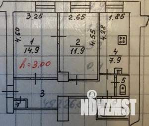 2-к квартира, вторичка, 49м2, 3/5 этаж