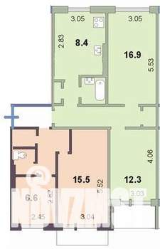 4-к квартира, вторичка, 83м2, 7/9 этаж