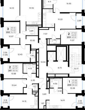 3-к квартира, вторичка, 77м2, 3/16 этаж