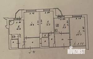 3-к квартира, вторичка, 100м2, 6/9 этаж