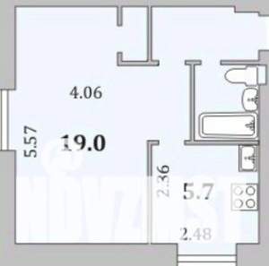 1-к квартира, вторичка, 30м2, 5/5 этаж