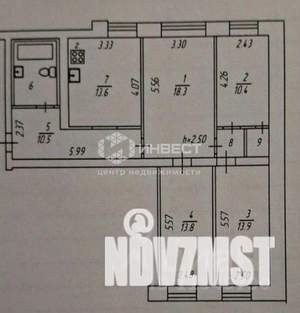 4-к квартира, вторичка, 90м2, 1/5 этаж