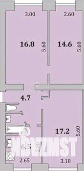 3-к квартира, вторичка, 62м2, 5/5 этаж