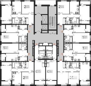 1-к квартира, строящийся дом, 40м2, 12/16 этаж