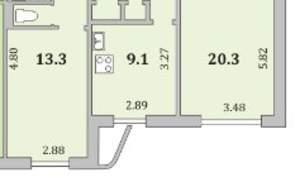 2-к квартира, вторичка, 56м2, 3/9 этаж