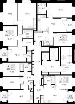 1-к квартира, вторичка, 39м2, 12/16 этаж