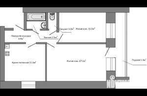 2-к квартира, вторичка, 48м2, 3/8 этаж