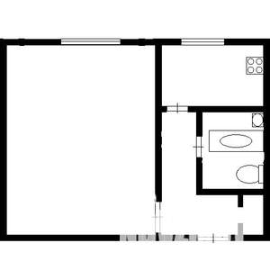 1-к квартира, вторичка, 30м2, 1/4 этаж