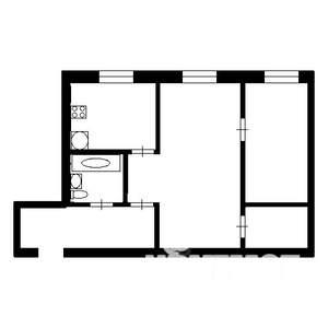 2-к квартира, вторичка, 45м2, 5/5 этаж