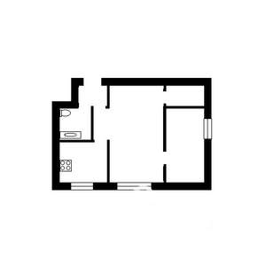 2-к квартира, вторичка, 45м2, 4/5 этаж
