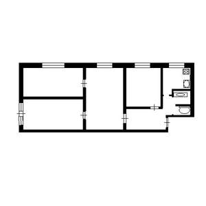 4-к квартира, вторичка, 64м2, 2/5 этаж