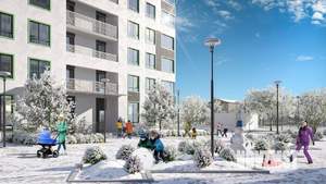 2-к квартира, строящийся дом, 64м2, 2/16 этаж