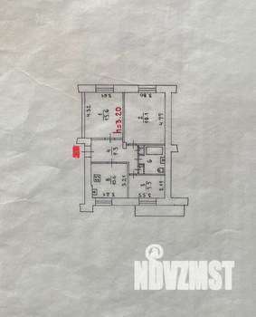 3-к квартира, вторичка, 68м2, 5/7 этаж