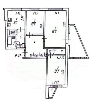 3-к квартира, вторичка, 80м2, 1/9 этаж