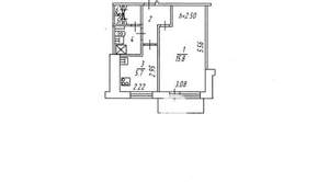 1-к квартира, вторичка, 30м2, 9/9 этаж