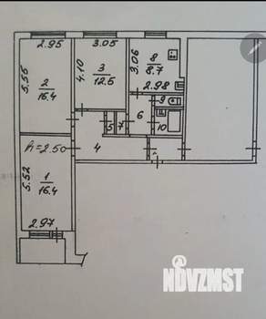 3-к квартира, вторичка, 73м2, 6/9 этаж