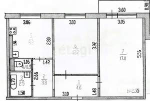 2-к квартира, вторичка, 44м2, 6/9 этаж