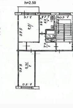 2-к квартира, вторичка, 47м2, 2/5 этаж