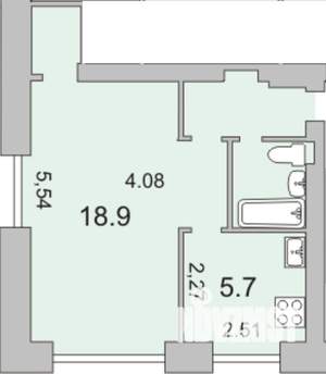 1-к квартира, вторичка, 33м2, 5/5 этаж