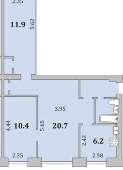 3-к квартира, вторичка, 57м2, 3/5 этаж