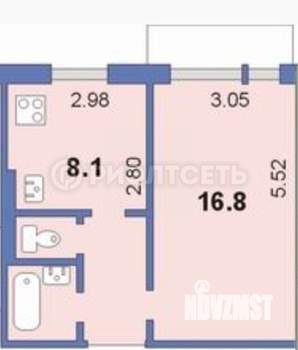 1-к квартира, вторичка, 33м2, 7/10 этаж