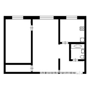 2-к квартира, вторичка, 45м2, 5/6 этаж