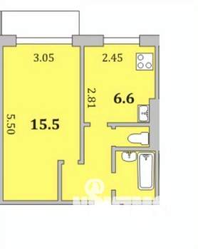 1-к квартира, вторичка, 30м2, 5/9 этаж