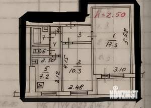 2-к квартира, вторичка, 46м2, 6/9 этаж