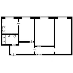 3-к квартира, вторичка, 58м2, 6/9 этаж