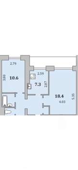 2-к квартира, вторичка, 55м2, 2/9 этаж