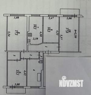 3-к квартира, вторичка, 90м2, 5/5 этаж