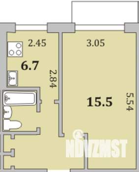 1-к квартира, вторичка, 30м2, 5/9 этаж