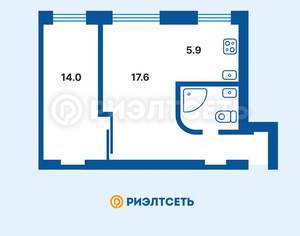 2-к квартира, вторичка, 46м2, 4/4 этаж