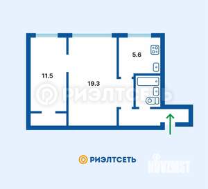 2-к квартира, вторичка, 46м2, 5/5 этаж