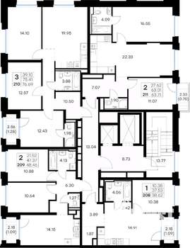 1-к квартира, вторичка, 39м2, 5/16 этаж