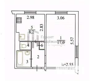 1-к квартира, вторичка, 32м2, 10/10 этаж